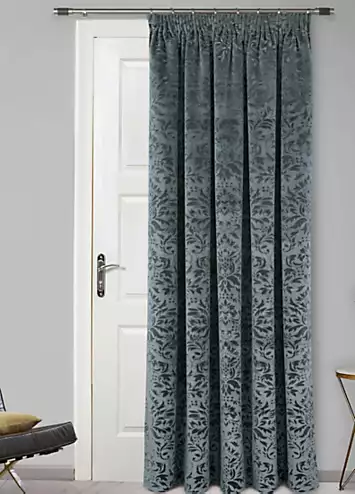 Home Curtains Taylor Embossed Velour Thermal Lined Pencil Pleat Door Curtain | Kaleidoscope