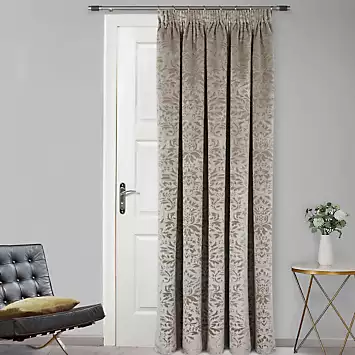 Home Curtains Taylor Embossed Velour Thermal Lined Pencil Pleat Door Curtain | Kaleidoscope