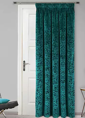 Home Curtains Taylor Embossed Velour Thermal Lined Pencil Pleat Door Curtain | Kaleidoscope