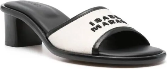 ISABEL MARANT Eirin 60mm logo-embroidered mules Black