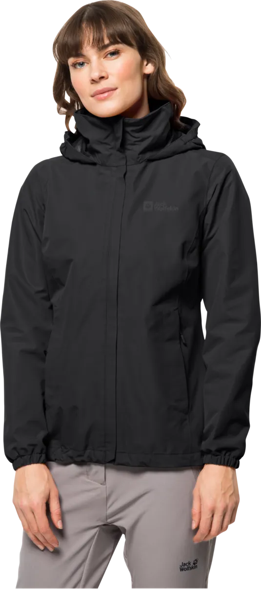 Jack Wolfskin Women's Stormy Point 2-Layer Jacket Black | Buy Jack Wolfskin Women's Stormy Point 2-Layer Jacket Black 