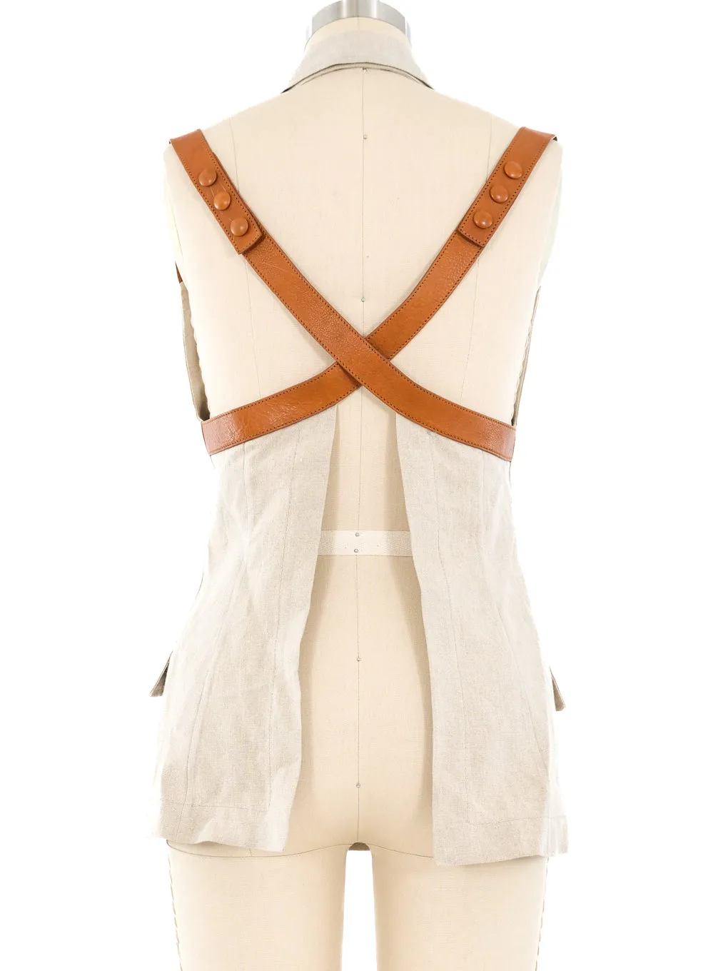 Jean Paul Gaultier Linen Crossback Vest