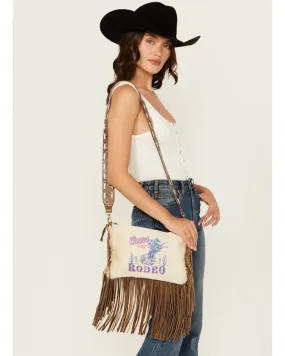 Keep It Gypsy Women's Coors Rodeo Cowhide Fringe Maxine Crossbody Bag