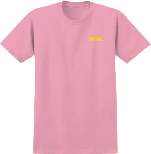 Krooked Skateboards Shirt Moonsmile Raw Light Pink/Yellow