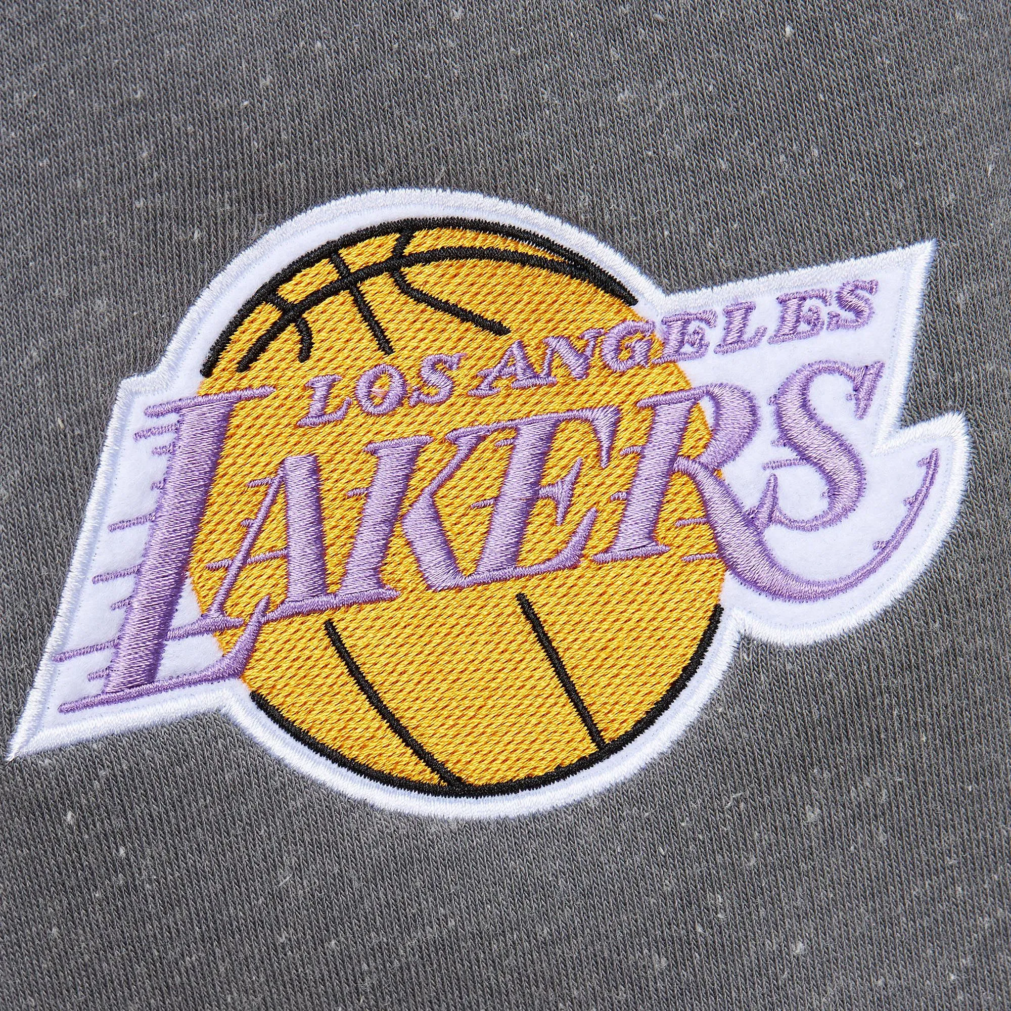 Lakers NBA Snow Washed Fleece Hoodie Vintage Logo