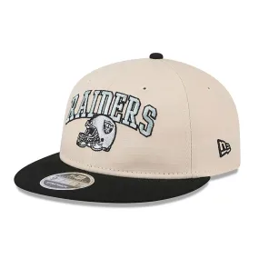 Las Vegas Raiders Historic Helmet Beige Retro Crown 9FIFTY Snapback Cap