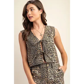 LEOPARD PRINT VEST