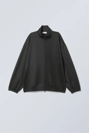 Loose Fit Track Jacket - Long sleeve - Regular length - Black - Ladies | H&M GB