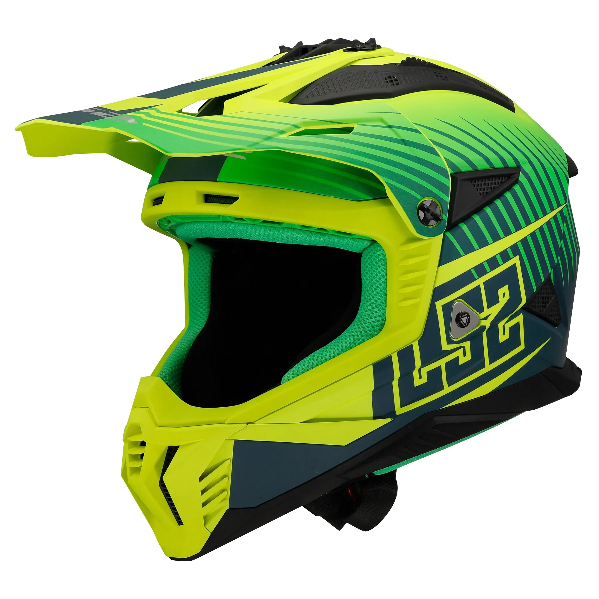 LS2 MX708 Fast II Duck Helmet - Green/Yellow