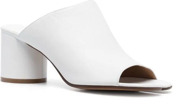 Maison Margiela Tabi 70mm leather mules White