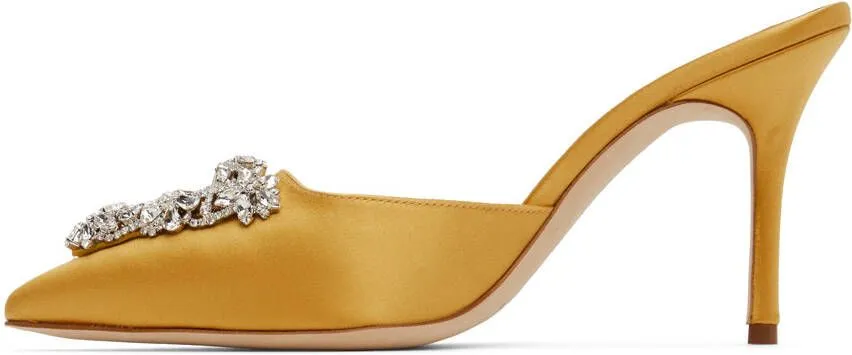 Manolo Blahnik Yellow Namutri Mules