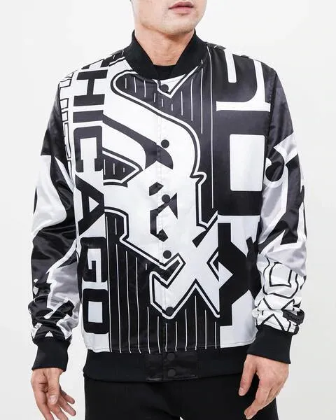 Men’s Pro Standard Chicago White Sox AOP Satin Jacket Black