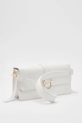 Metal Trim Shoulder Bag