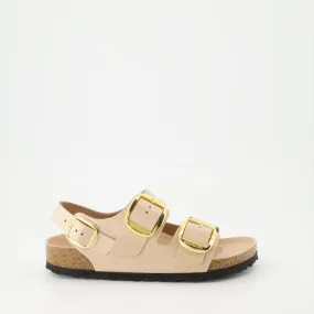 Milano Big Buckle Leather Sandals