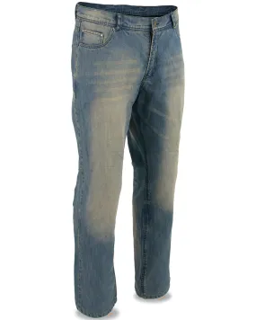 Milwaukee Leather Men's Blue 34" Denim Jeans Reinforced With Aramid - XBig