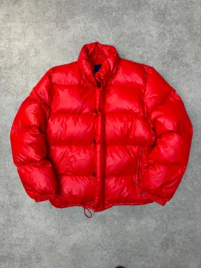 Moncler Red High Neck Puffer Jacket