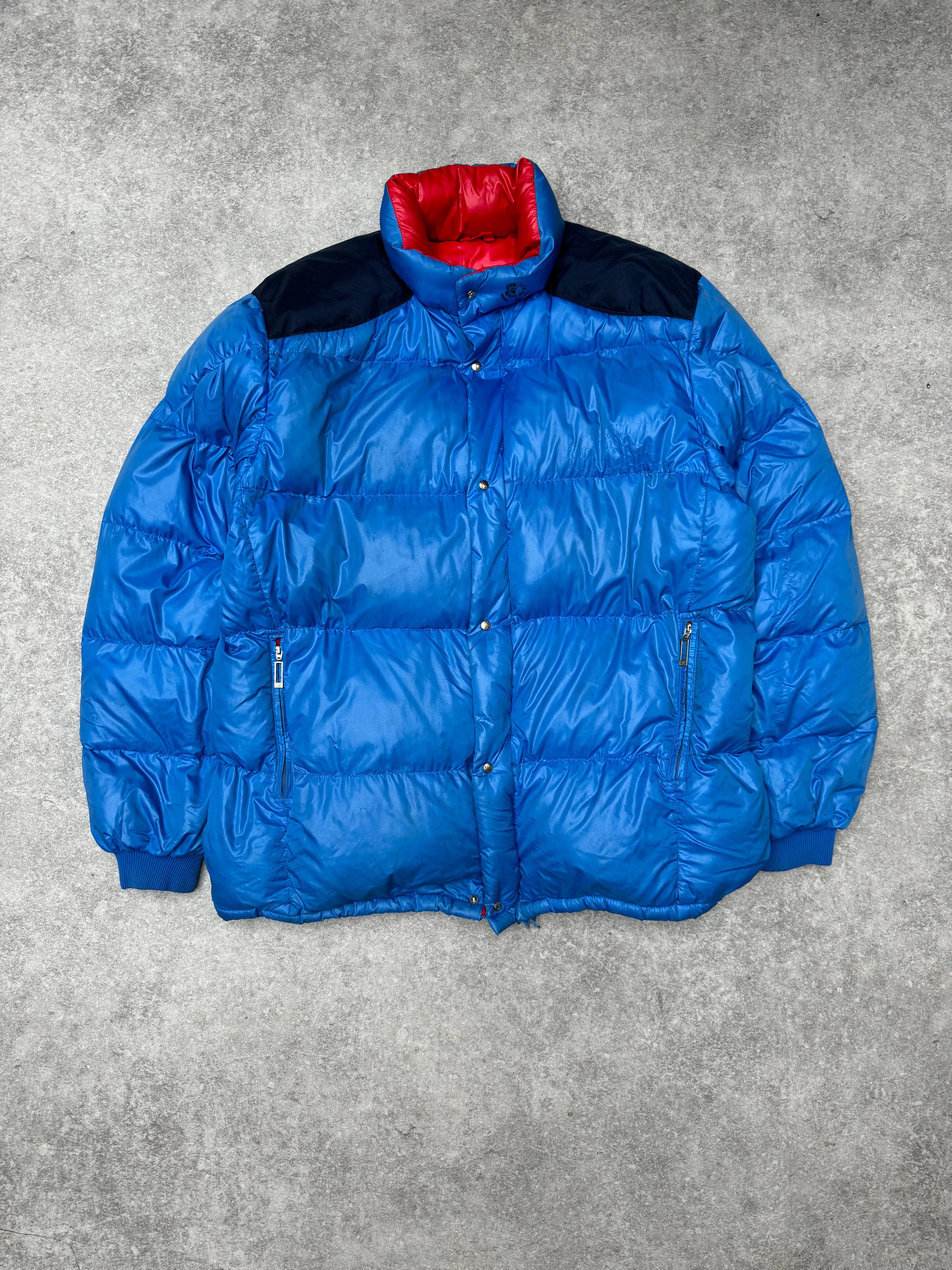 Moncler Vintage Shoulder Panelled Two-tone Puffer Down Jacket