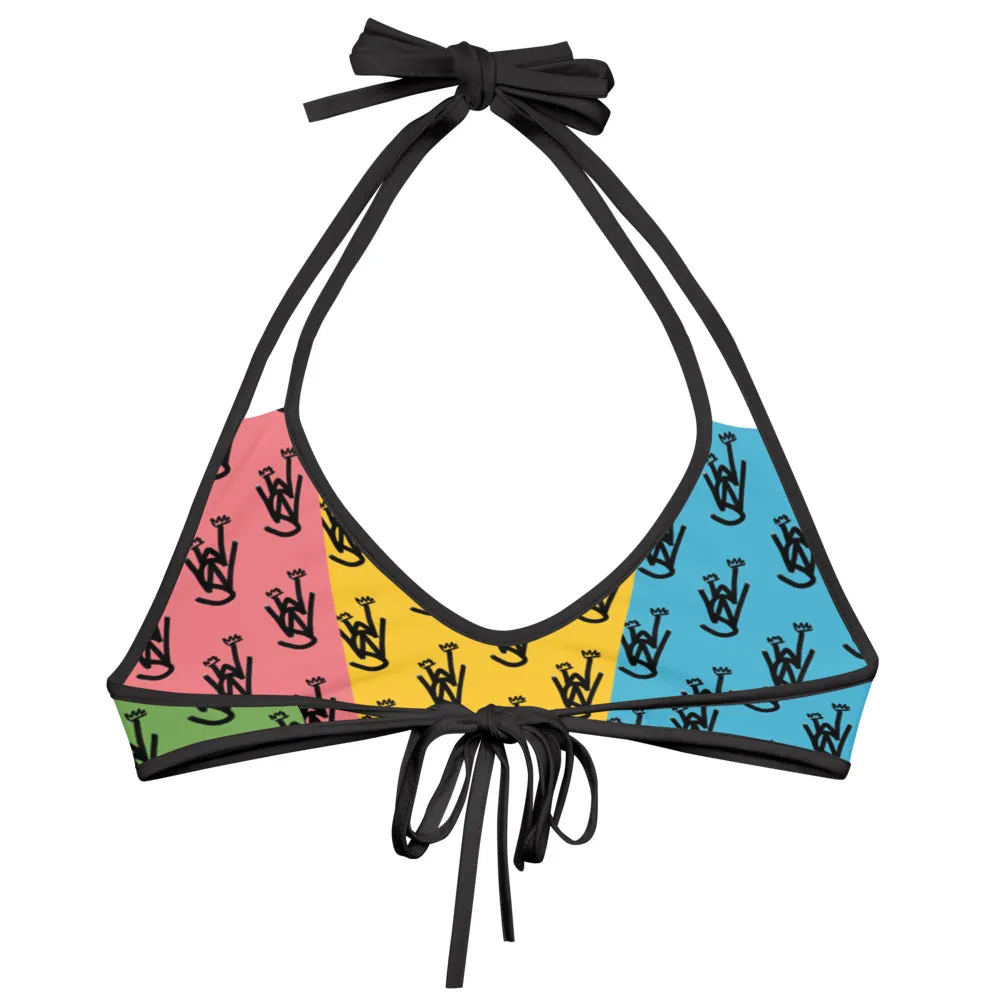 MULTI COLORED Reversible Bikini Top