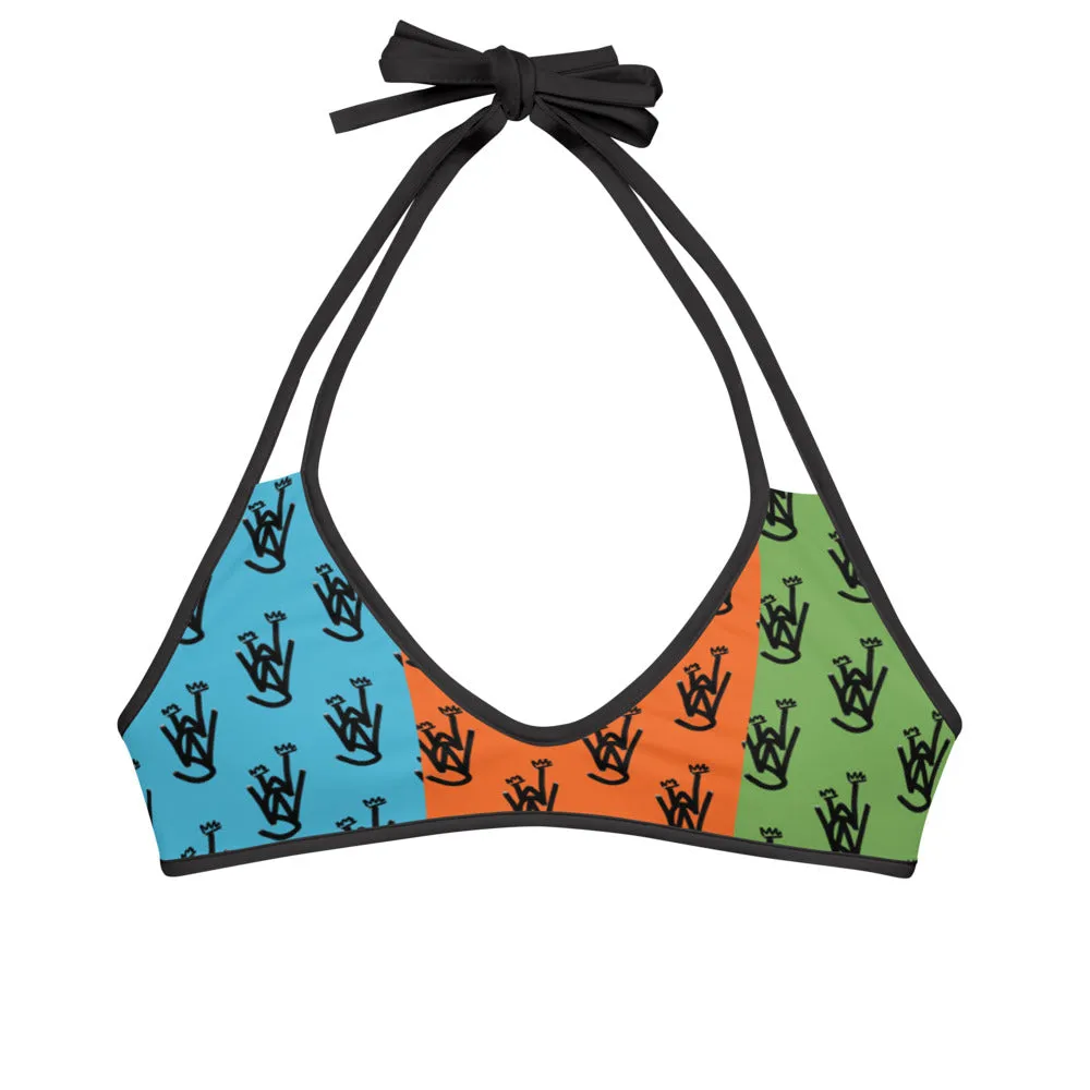 MULTI COLORED Reversible Bikini Top