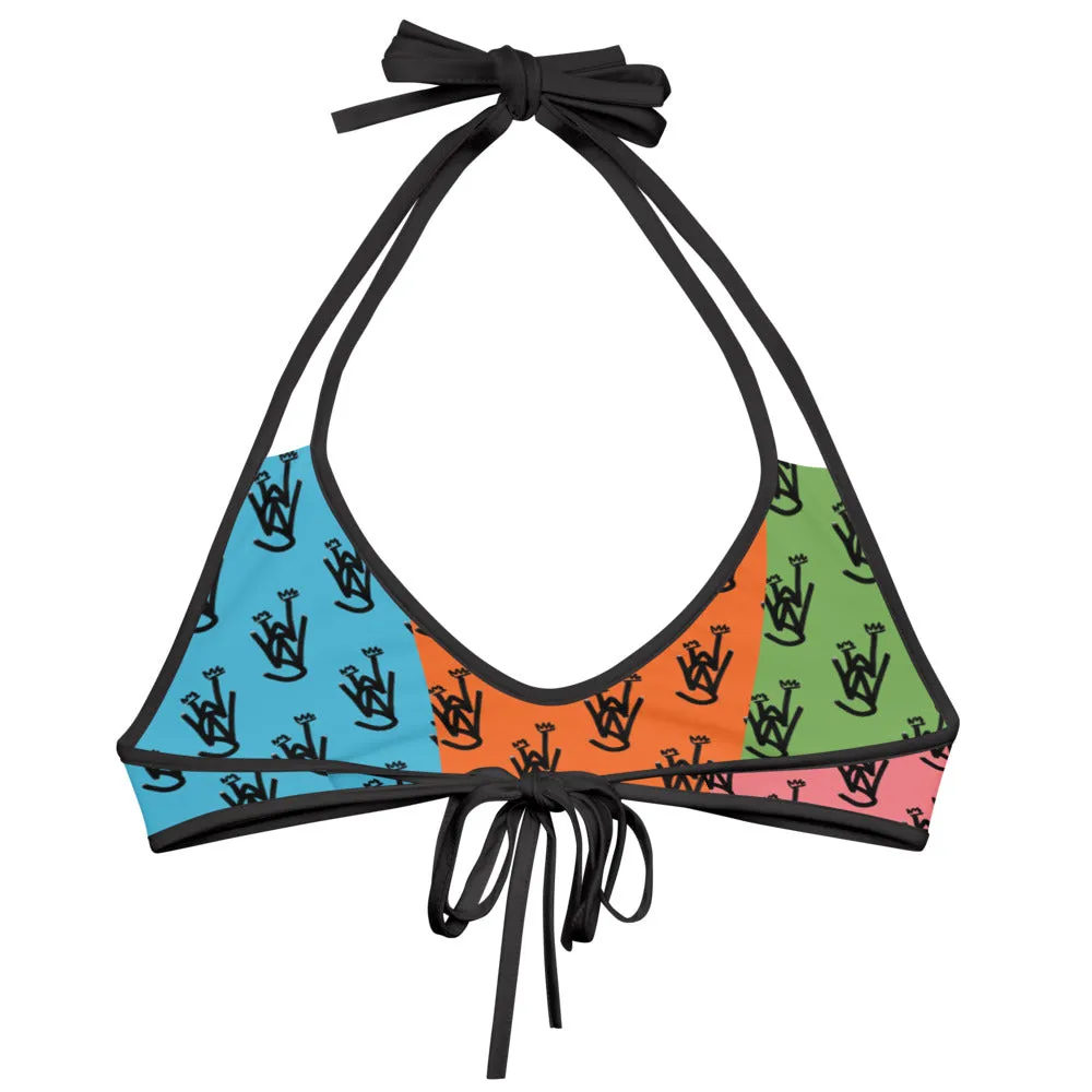 MULTI COLORED Reversible Bikini Top