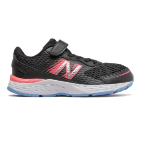 New Balance Kid's Bungee 680v6 - Black with Tahitian Pink and Team Carolina