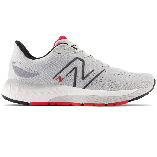 New Balance Men's Fresh Foam X 880v12 - Light Aluminum / True Red