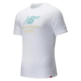 New Balance NB Numeric Logo Stacked Tee - White