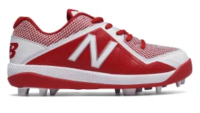 New Balance - Red/White Junior Low Rubber Baseball Cleats (J4040TR4)