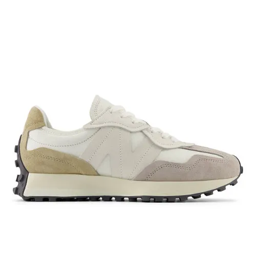 New Balance Unisex 327 in White/Grey Suede/Mesh