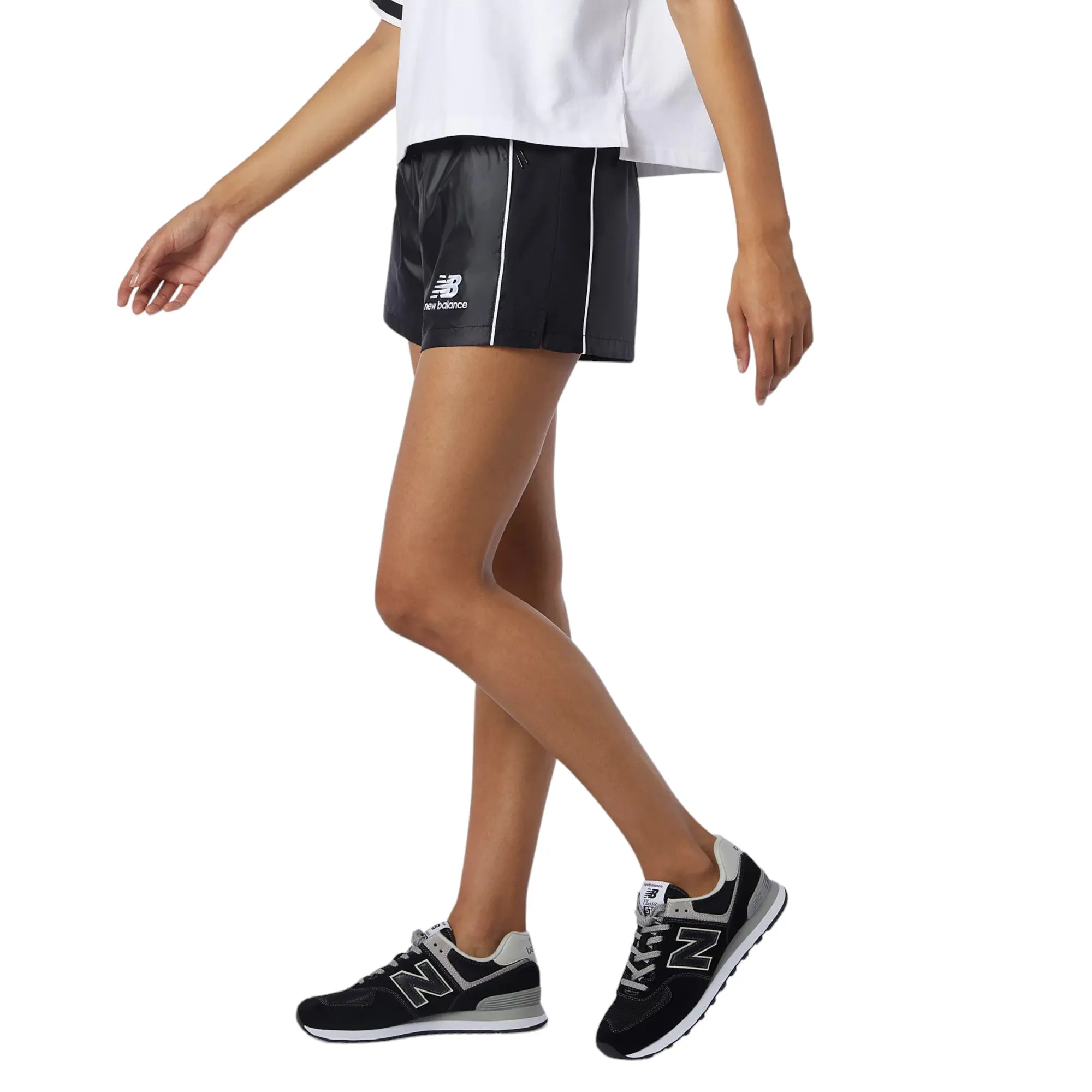 New Balance Womens Athletics Collide Woven Short - Black