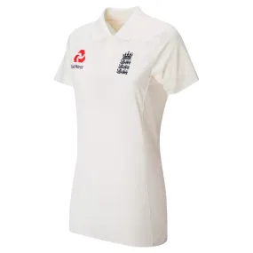 New Balance Women's ECB England Replica SS Polo Test - Angora