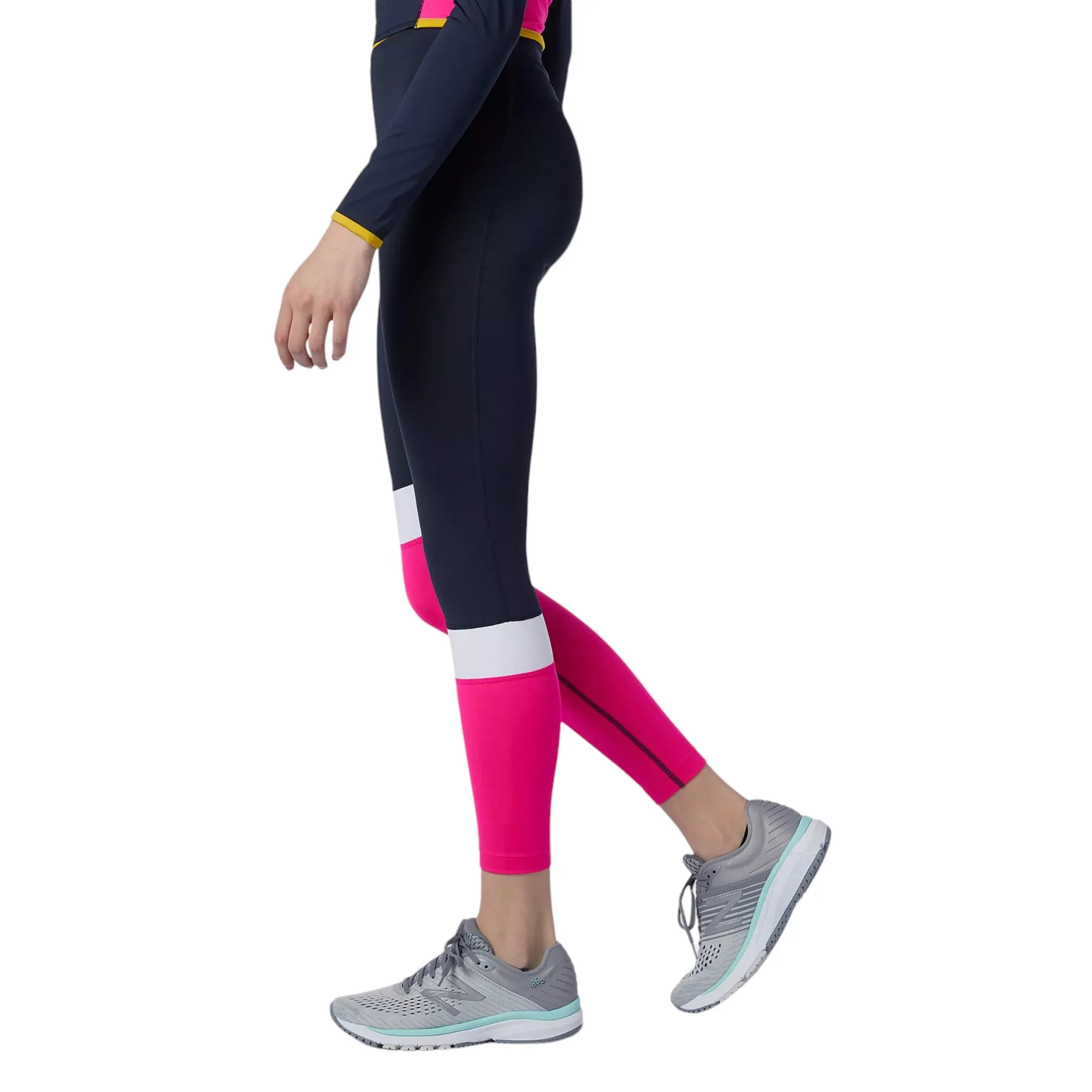 New Balance Womens Fast Flight Leggings - Black / Pink