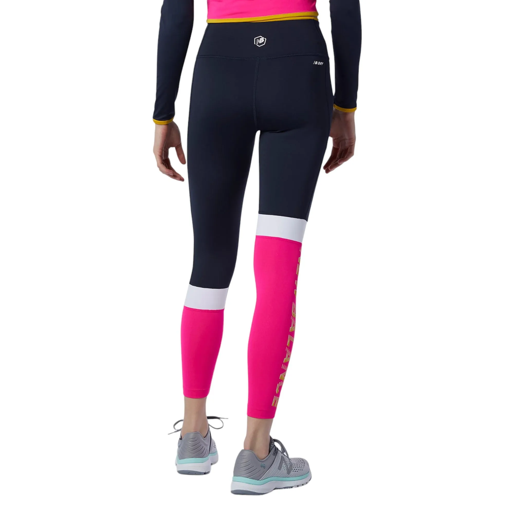 New Balance Womens Fast Flight Leggings - Black / Pink