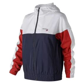 New Balance Womens NB Athletics Windbreaker - Navy / White