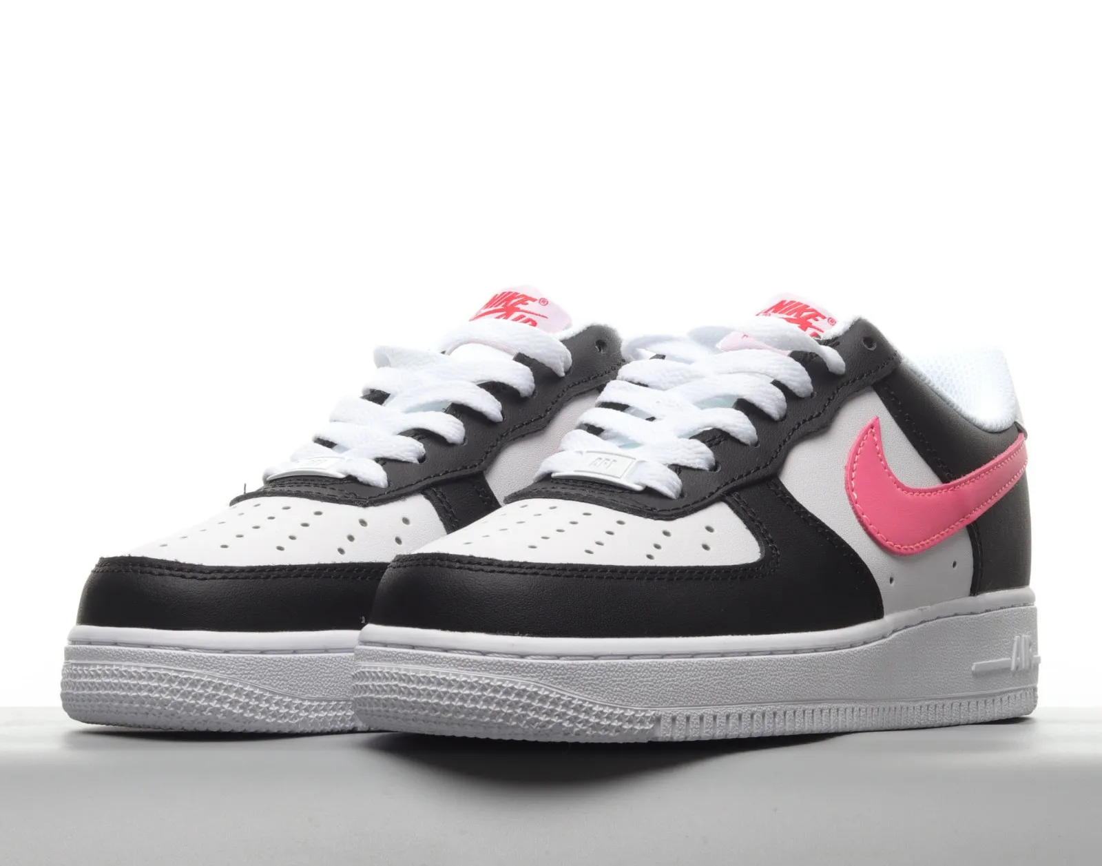 Nike Air Force 1 07 Satin Swoosh White Black Starfish Pink Glow DC4463-100