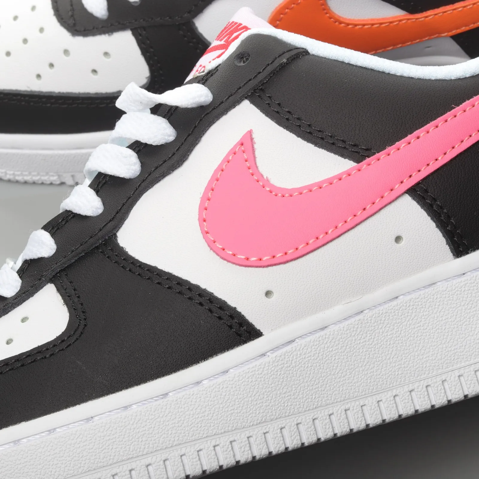 Nike Air Force 1 07 Satin Swoosh White Black Starfish Pink Glow DC4463-100