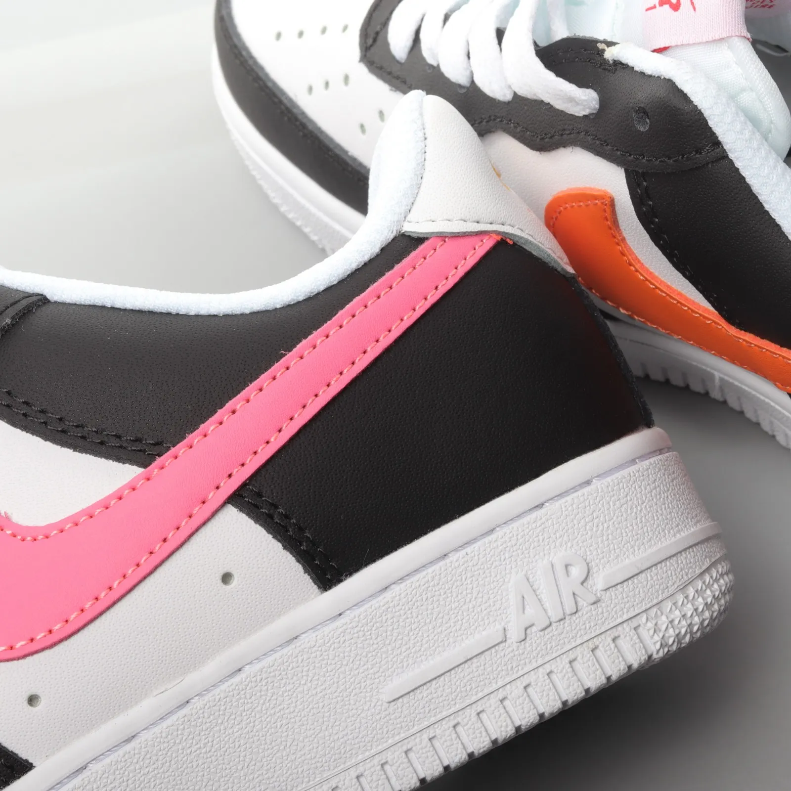 Nike Air Force 1 07 Satin Swoosh White Black Starfish Pink Glow DC4463-100