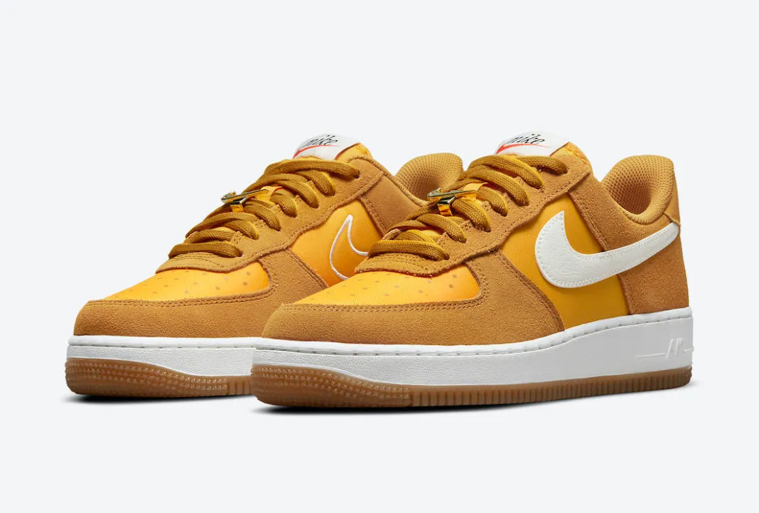 Nike Air Force 1 07 SE First Use University Gold Light Gum Brown White DA8302-700