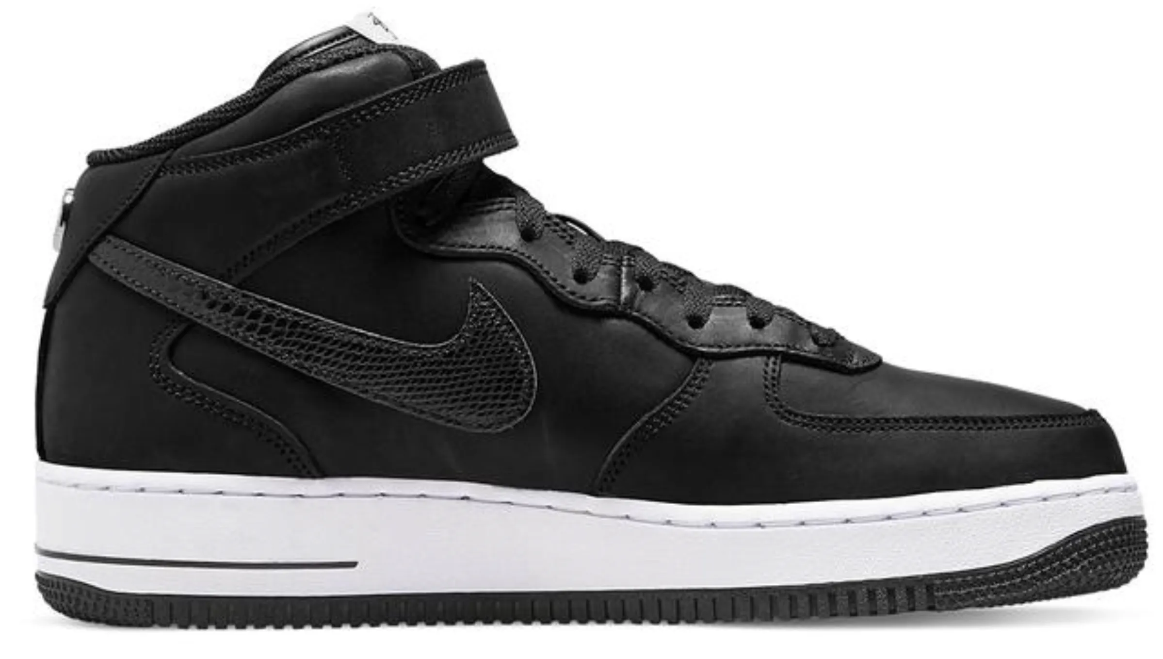 NIKE AIR FORCE 1 MID STUSSY BLACK WHITE