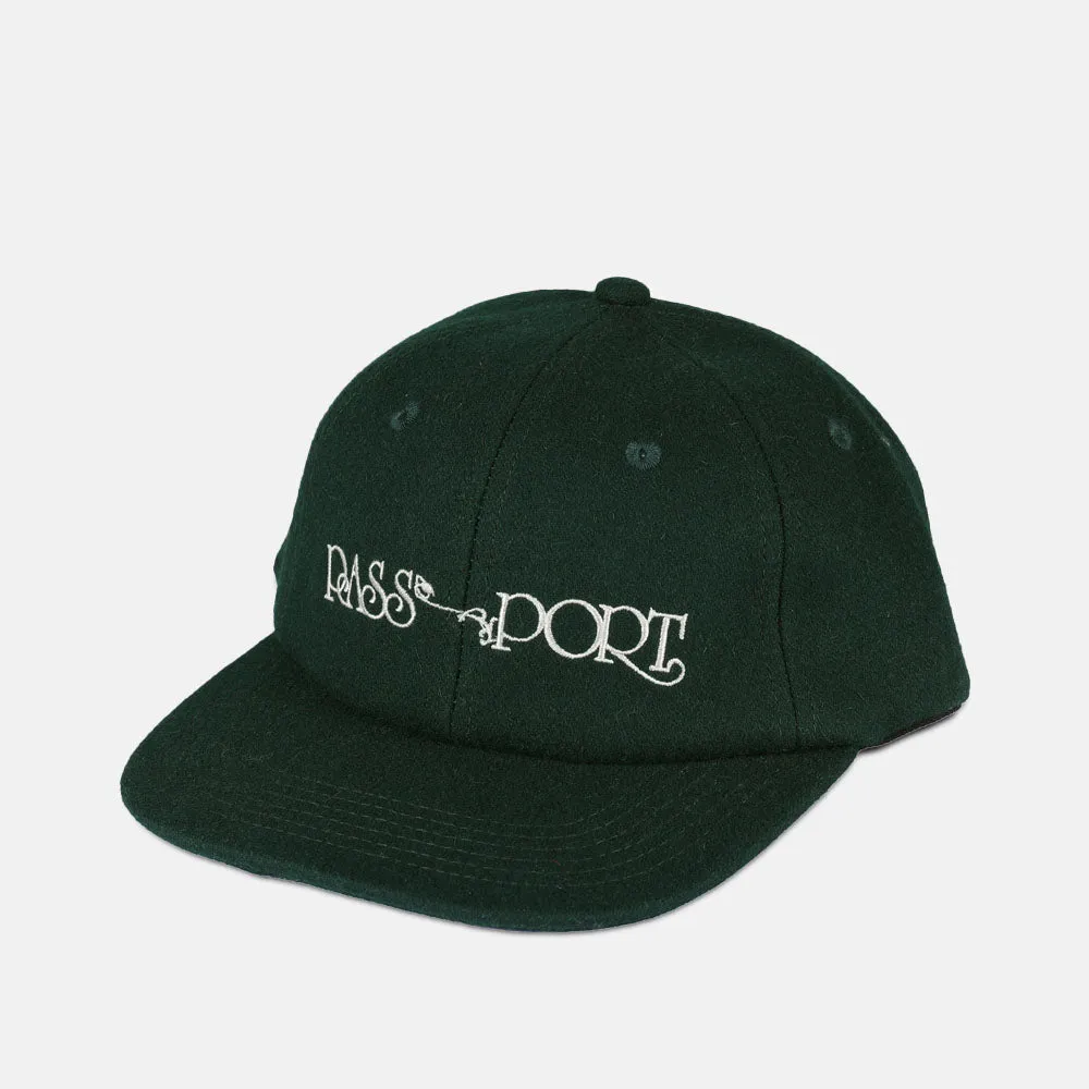 Pass Port Skateboards - Stem Logo Woollen Casual Cap - Forest Green