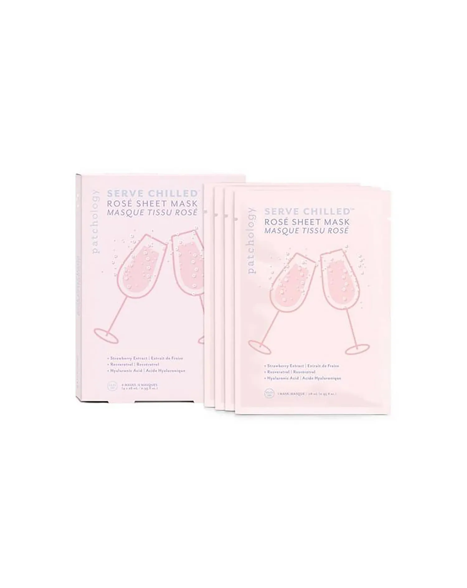 Patchology Serve Chilled Ros? Sheet Mask - 4 Pack | Simply Be