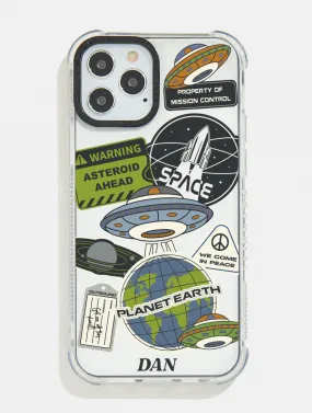 Personalised Clear Shock iPhone Case With Black Camera Hole