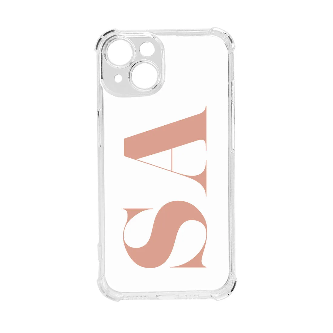 Personalized Apple i Phone 15 Case with Camera Protection - TPU Flexible Cover with Initial