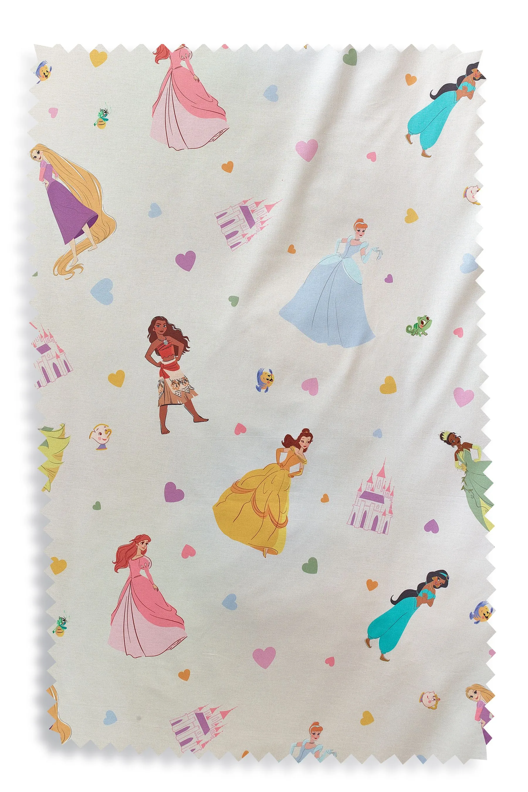 Pink Disney Princess 100% Cotton Duvet Cover and Pillowcase Set