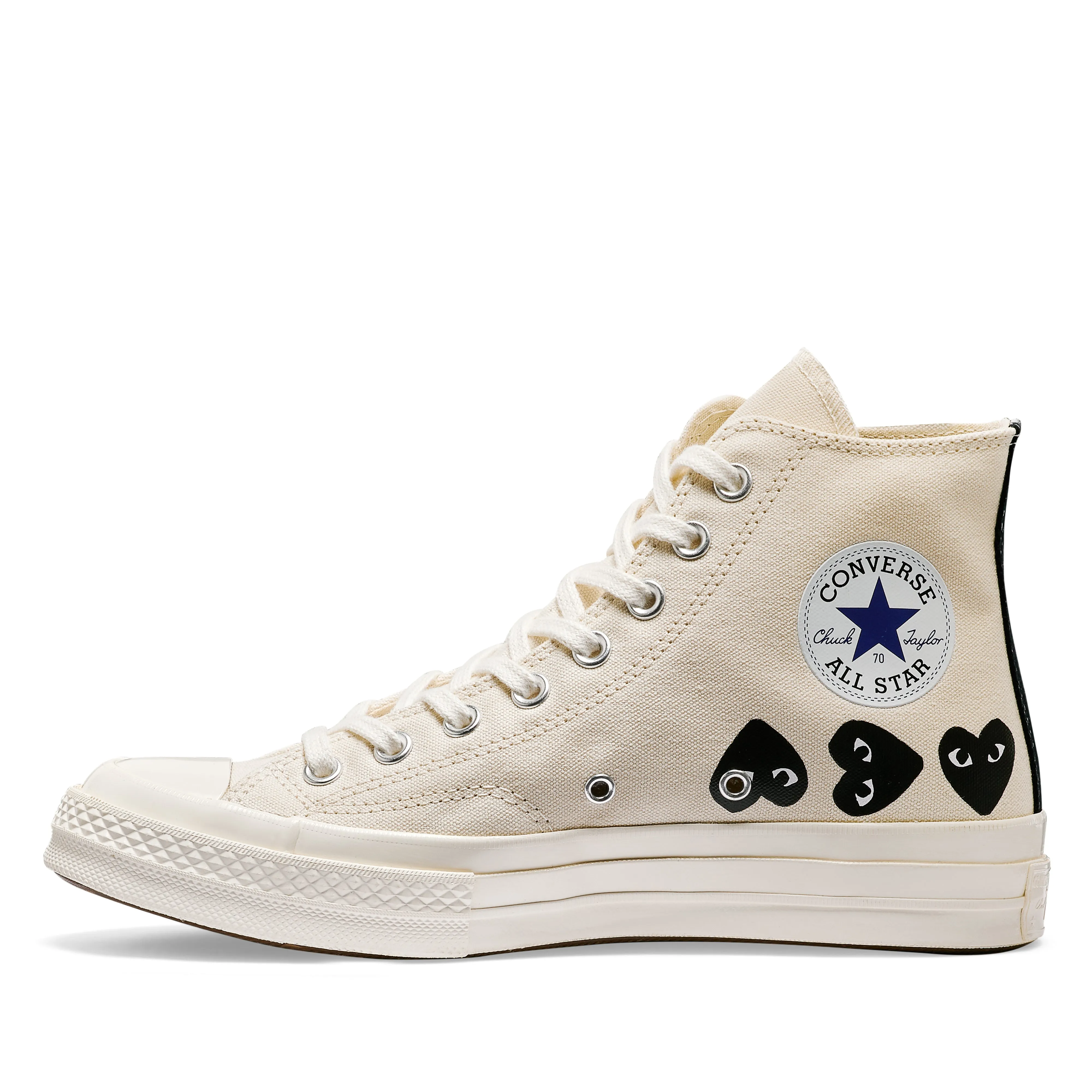   Play Converse Multi Black Heart Chuck Taylor All Star '70 High Sneakers Beige 