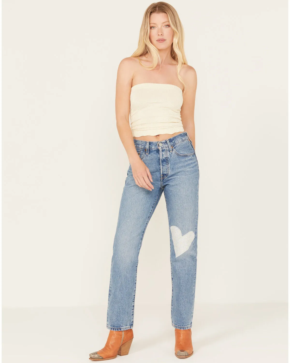 Product Name:  Levi's Women's 501® Medium Wash Field Notes Straight Jeans