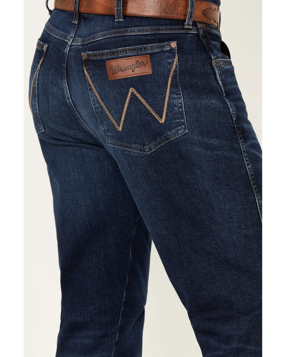 Product Name:  Wrangler Retro Men's Beckford Dark Wash Slim Straight Stretch Denim Jeans - Tall