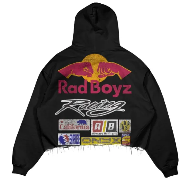 Rad Boyz Red Bull Crop Hoodie Black