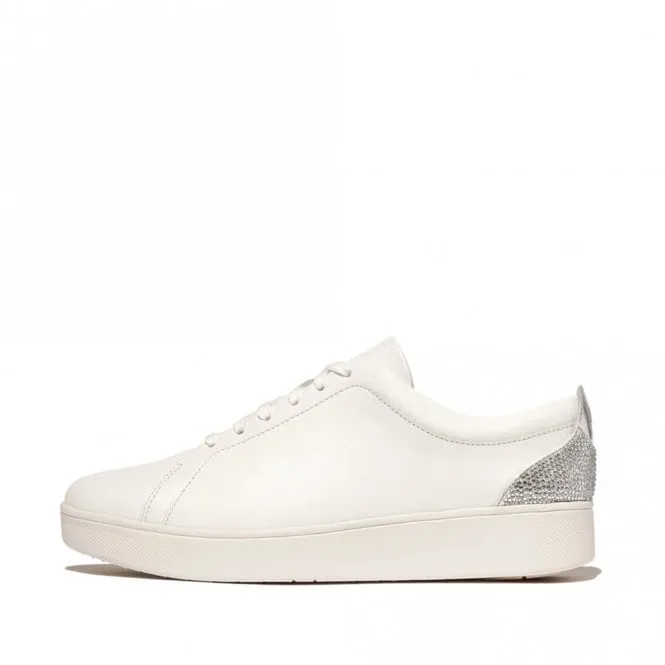 Rally Crystal-Backtab Leather Trainers