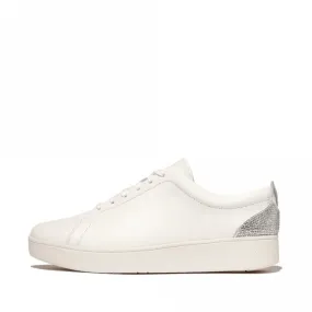 Rally Crystal-Backtab Leather Trainers